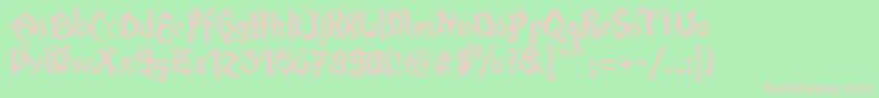 XFlamaEspinaV2 Font – Pink Fonts on Green Background