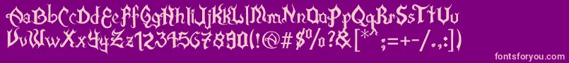 XFlamaEspinaV2 Font – Pink Fonts on Purple Background