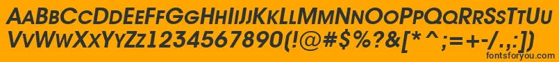 AAvantetitlercpsupcBolditalic Font – Black Fonts on Orange Background