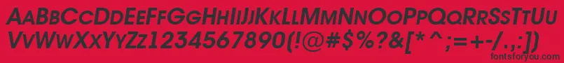フォントAAvantetitlercpsupcBolditalic – 赤い背景に黒い文字