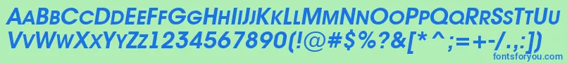 フォントAAvantetitlercpsupcBolditalic – 青い文字は緑の背景です。