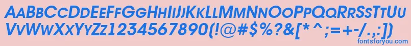 Weitere Informationen zur AAvantetitlercpsupcBolditalic-Schriftart AAvantetitlercpsupcBolditalic-Schriftart – Blaue Schriften auf rosa Hintergrund