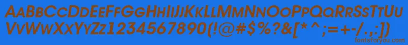 More about AAvantetitlercpsupcBolditalic Font AAvantetitlercpsupcBolditalic Font – Brown Fonts on Blue Background