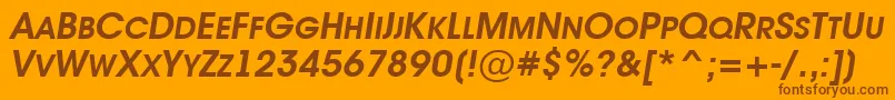AAvantetitlercpsupcBolditalic Font – Brown Fonts on Orange Background