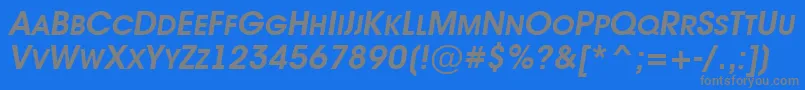 AAvantetitlercpsupcBolditalic Font – Gray Fonts on Blue Background