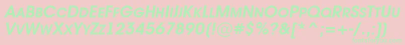 AAvantetitlercpsupcBolditalic Font – Green Fonts on Pink Background