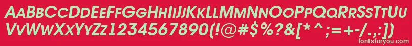 AAvantetitlercpsupcBolditalic Font – Green Fonts on Red Background