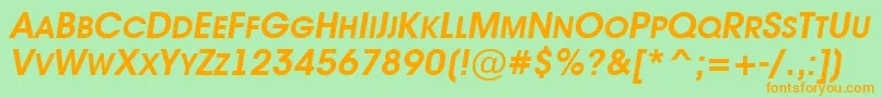 AAvantetitlercpsupcBolditalic Font – Orange Fonts on Green Background