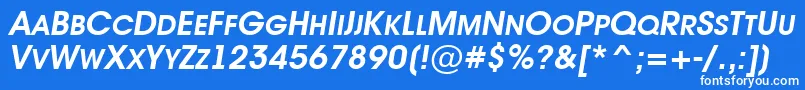 AAvantetitlercpsupcBolditalic Font – White Fonts on Blue Background