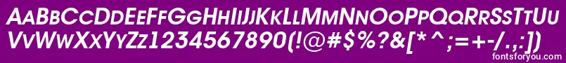 AAvantetitlercpsupcBolditalic Font – White Fonts on Purple Background