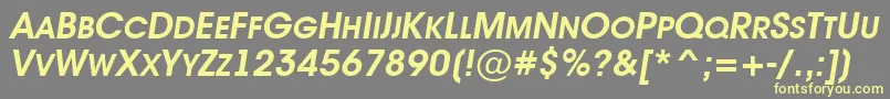 AAvantetitlercpsupcBolditalic Font – Yellow Fonts on Gray Background