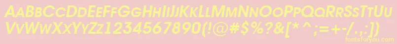 AAvantetitlercpsupcBolditalic Font – Yellow Fonts on Pink Background
