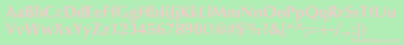 Agopuhb Font – Pink Fonts on Green Background