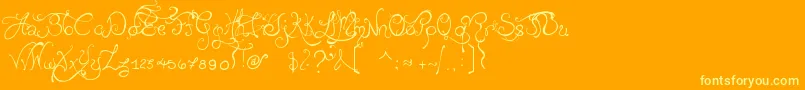 EdwardSWedding-Schriftart – Gelbe Schriften auf orangefarbenem Hintergrund