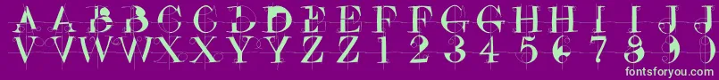 Drunkenconstructor Font – Green Fonts on Purple Background