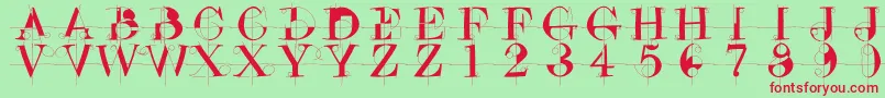 Drunkenconstructor Font – Red Fonts on Green Background