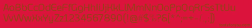 Weitere Informationen zur SmoolthanRegular-Schriftart SmoolthanRegular-Schriftart – Braune Schriften auf rotem Hintergrund