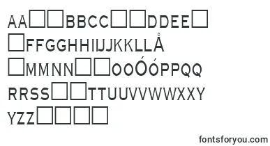 GraverplatenarrowRegular font – polish Fonts
