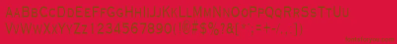 GraverplatenarrowRegular Font – Brown Fonts on Red Background