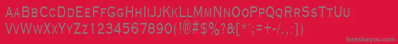 GraverplatenarrowRegular Font – Gray Fonts on Red Background