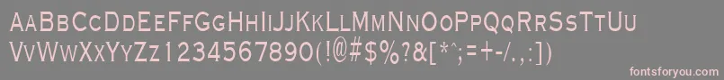 GraverplatenarrowRegular Font – Pink Fonts on Gray Background