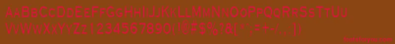 GraverplatenarrowRegular Font – Red Fonts on Brown Background