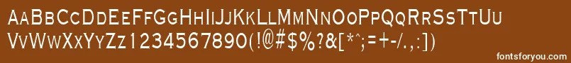 Шрифт GraverplatenarrowRegular – белые шрифты на коричневом фоне