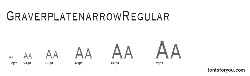 GraverplatenarrowRegular Font Sizes