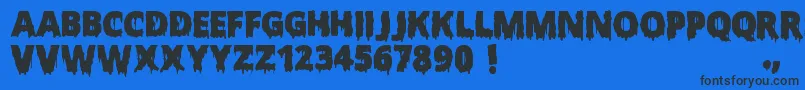 Police ScaryHalloweenFont – polices noires sur fond bleu