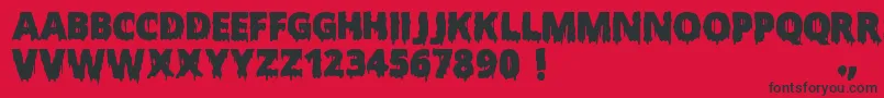 Шрифт ScaryHalloweenFont – чёрные шрифты на красном фоне