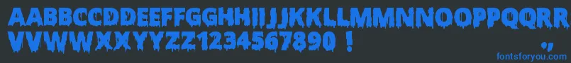 fuente ScaryHalloweenFont – Fuentes Azules Sobre Fondo Negro