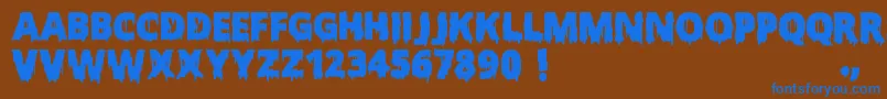 fuente ScaryHalloweenFont – Fuentes Azules Sobre Fondo Marrón