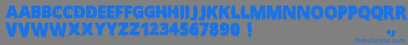 fuente ScaryHalloweenFont – Fuentes Azules Sobre Fondo Gris