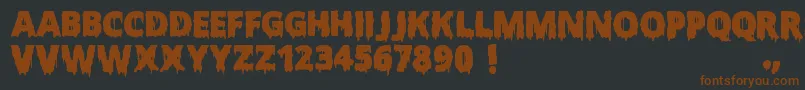 フォントScaryHalloweenFont – 黒い背景に茶色のフォント