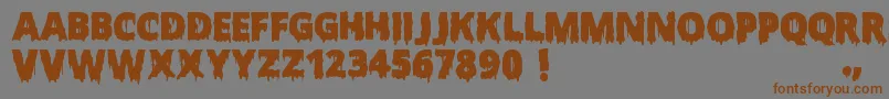 ScaryHalloweenFont Font – Brown Fonts on Gray Background