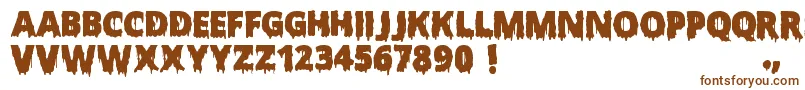 フォントScaryHalloweenFont – 白い背景に茶色のフォント