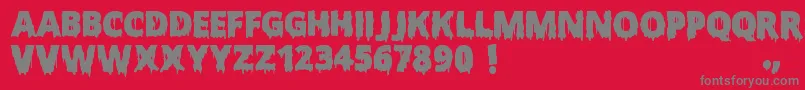 ScaryHalloweenFont Font – Gray Fonts on Red Background