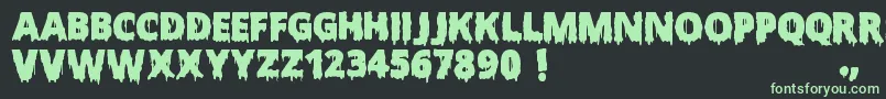 ScaryHalloweenFont Font – Green Fonts on Black Background