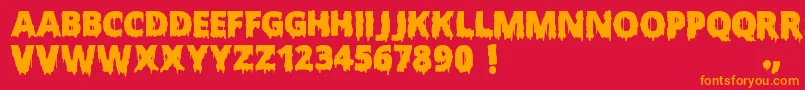 fuente ScaryHalloweenFont – Fuentes Naranjas Sobre Fondo Rojo