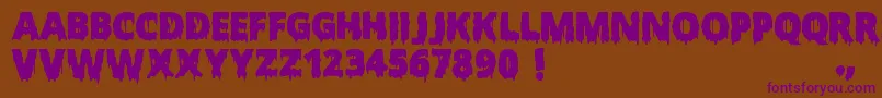 ScaryHalloweenFont-fontti – violetit fontit ruskealla taustalla