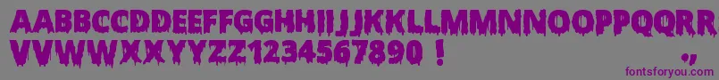 ScaryHalloweenFont Font – Purple Fonts on Gray Background