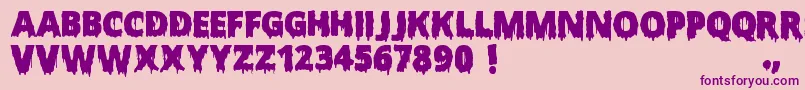 ScaryHalloweenFont-fontti – violetit fontit vaaleanpunaisella taustalla