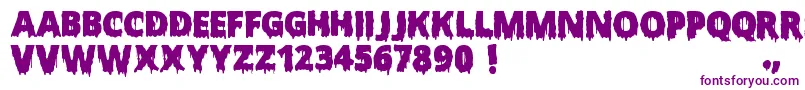 ScaryHalloweenFont-fontti – violetit fontit valkoisella taustalla