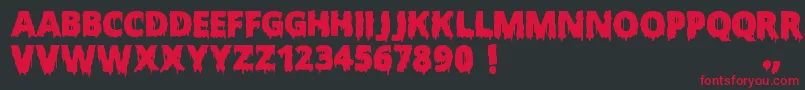 ScaryHalloweenFont-fontti – punaiset fontit mustalla taustalla