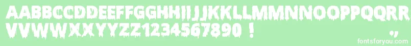 Police ScaryHalloweenFont – polices blanches sur fond vert