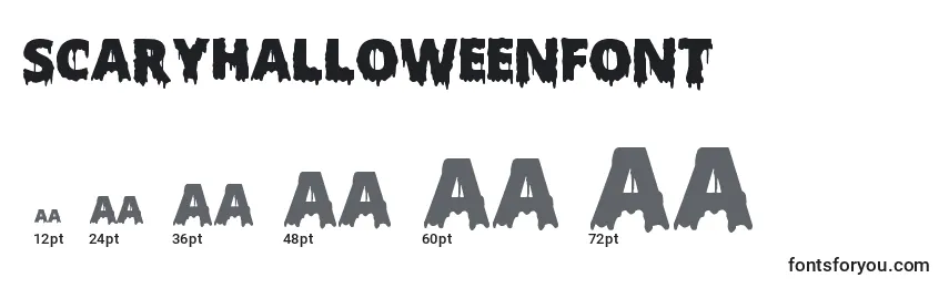 ScaryHalloweenFont Font Sizes
