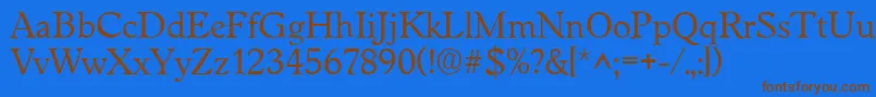 WorcesterRegular Font – Brown Fonts on Blue Background