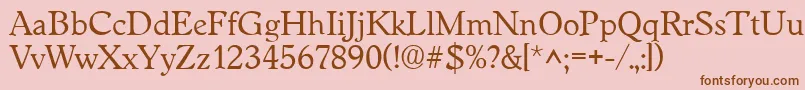 WorcesterRegular Font – Brown Fonts on Pink Background
