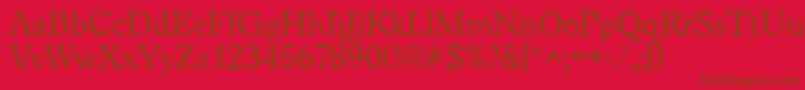 WorcesterRegular Font – Brown Fonts on Red Background
