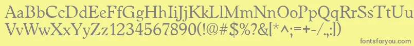WorcesterRegular Font – Gray Fonts on Yellow Background